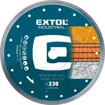 Řezný kotouč Kotouč diamantový řezný turbo Thin Cut, 230x22,2mm, suché i mokré řezání, EXTOL INDUSTRIAL