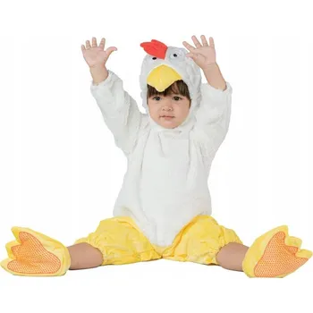 Karnevalový kostým Dětský Kostým Slepičky (overal, kapuce, boty), vel 92/104 cm