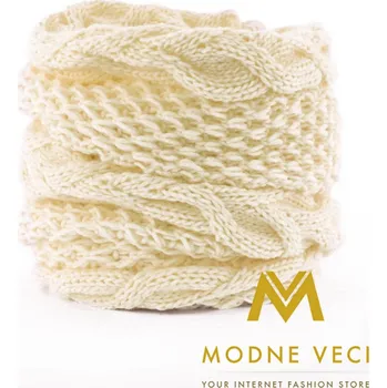 Šála Dámský pletený šál ANIA smetanově bílá