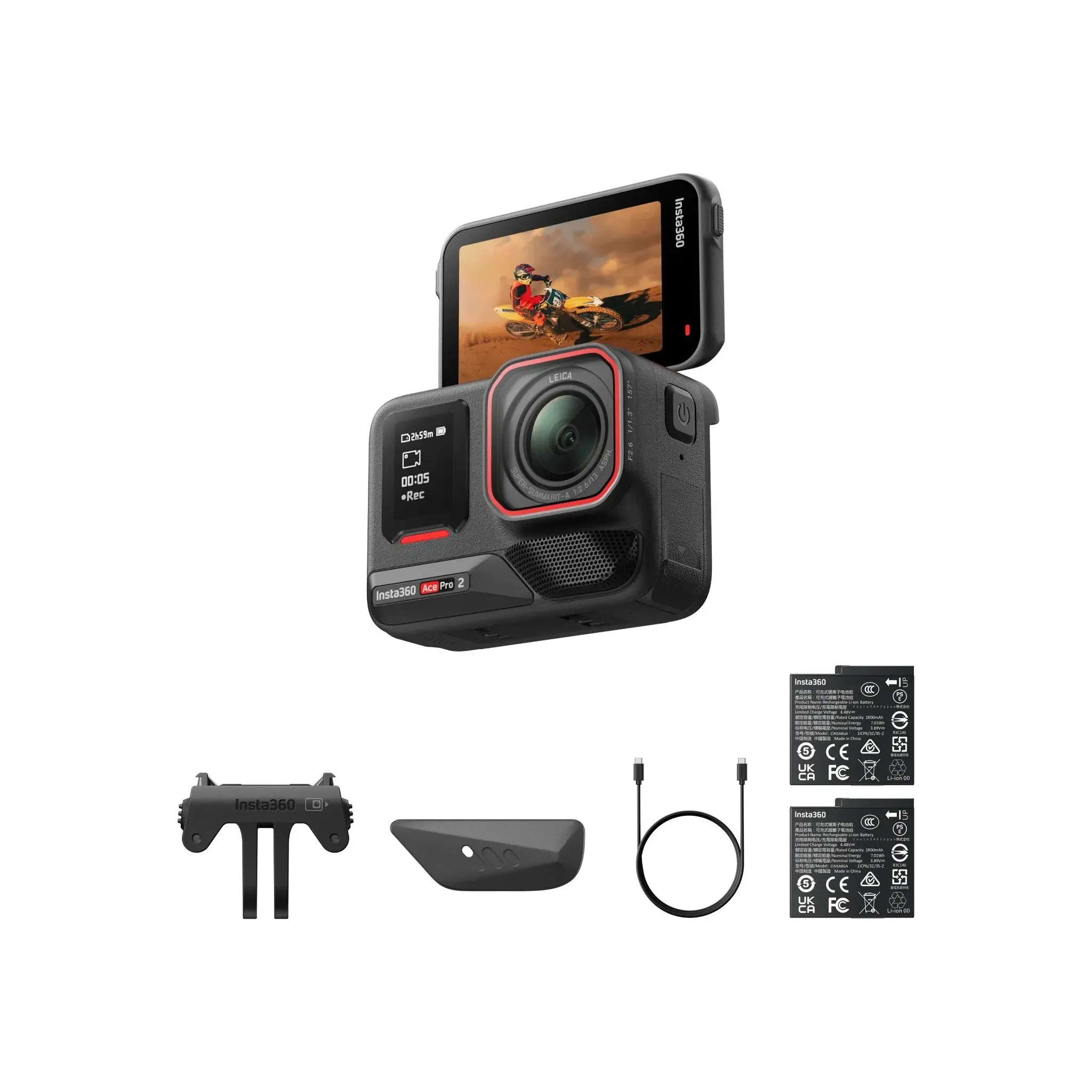 Fotografie 12 - Sportovní kamera Insta360 Ace Pro 2 Dual Battery Bundle