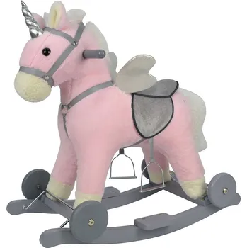 Houpací kůň CHIPOLINO Houpací kůň na kolečkách Pink