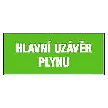 OPP Tabulka - Hlavní uzávěr plynu, samolepka 210x87mm