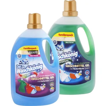 Prací prostředek Action pack Waschkönig Univerzální + Color gel na praní, 2 x 110 praní