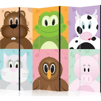 Paraván Paraván - Veselá zvířátka II Velikost: 225x172 cm, Provedení: Jednostranný