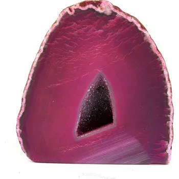 Přírodní kámen Geoda s dutinou růžový achát 252g (Brazílie)