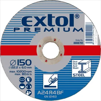Brusný kotouč Kotouč brusný na ocel, 150x6,0x22,2mm, EXTOL PREMIUM