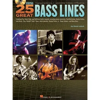 25 Great Bass Lines (noty, tabulatury na baskytaru) (+audio)