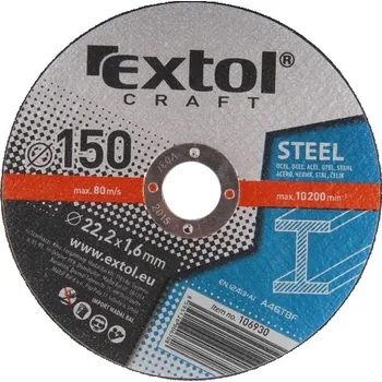 Řezný kotouč Kotouče řezné na kov, 5ks, 150x1,6x22,2mm, EXTOL CRAFT