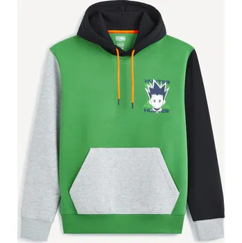 Pánská mikina Celio Mikina Hunter x Hunter 1117530 Zelená XL