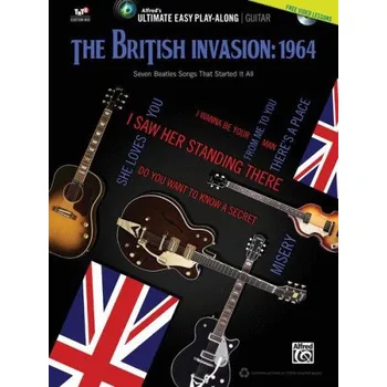 Beatles: British Invasion 1964 (noty, tabulatury na snadnou kytaru) (+DVD)