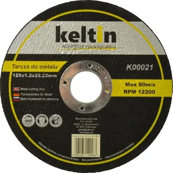 Řezný kotouč Kotouč řezný na kov 125x1.2x22.2mm KELTIN