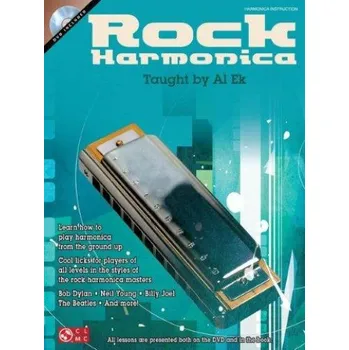 Hudebniny Al Ek: Rock Harmonica (noty na harmoniku) (+DVD)