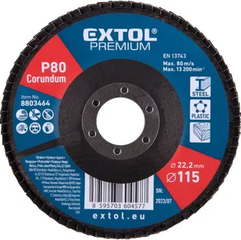Brusný kotouč Kotouč lamelový šikmý korundový, 115mm, P80 EXTOL PREMIUM