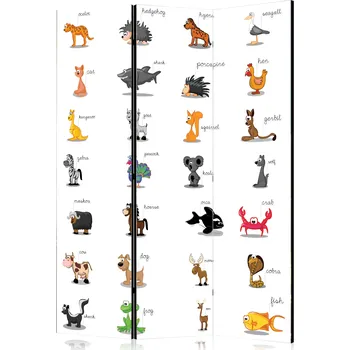 Paraván Paraván - Učení hrou (zvířata) Velikost: 135x172 cm, Provedení: Jednostranný