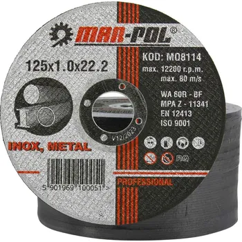 Řezný kotouč Kotouč řezný na ocel, nerez, 125x1,0x22,2mm MAR-POL