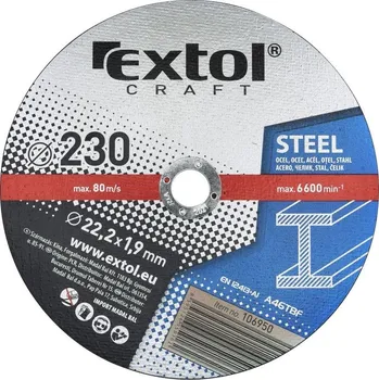 Řezný kotouč Kotouče řezné na kov, 5ks, 230x1,9x22,2mm, EXTOL CRAFT