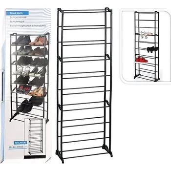 Botník Koopman International Stojan na boty 10 polic 50 x 24 x 130 cm