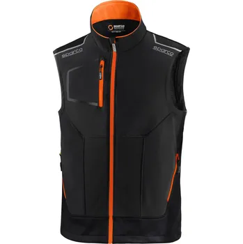 Pánská vesta SPARCO ILLINOIS VEST TW černá pánská softshell vesta XL