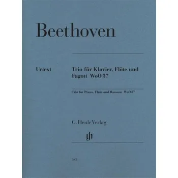 Beethoven: Trio For Piano, Flute And Bassoon WoO 37 (noty na příčnou flétnu, fagot, klavír)
