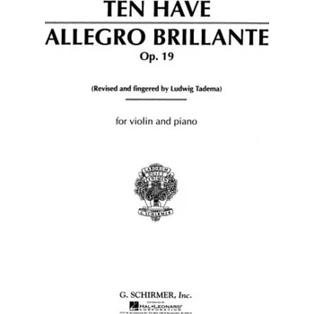 Willem Ten Have: Allegro Brillante Opus 19 (noty na housle, klavír)