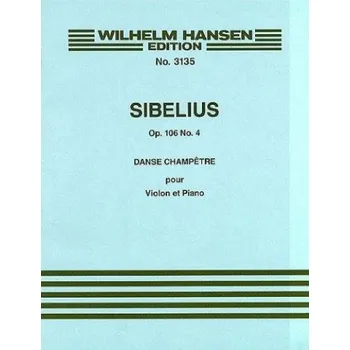 Jean Sibelius: Dance Champetre No.4 Op.106 No.4 (noty na housle, klavír)