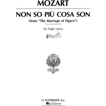 W.A. Mozart: Non so piu cosa son from The Marriage of Figaro (noty na zpěv, klavír)