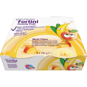Speciální výživa Nutricia Fortini Creamy Fruit Multi Fibre letní ovoce 4x 100 g