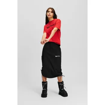 Dámská sukně SUKNĚ KARL LAGERFELD JEANS KLJ LONG CARGO SKIRT BLACK