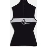 ROLÁK KARL LAGERFELD JEANS KLJ HALF ZIP STRIPE KNIT BLACK