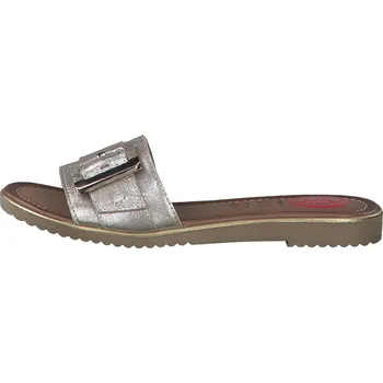 Dámské pantofle JANA SHOES NĚMECKO Letní dámské nazouváky JANA 110 zlaté kožené Velikost: 37