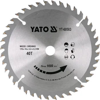 Pilový kotouč Yato YT-60583 170 x 16 x 2,2 mm 40 zubů