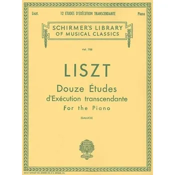 Franz Liszt: 12 Etudes D'Execution Transcendante (noty na klavír)