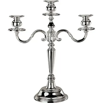 Svícen Svícen na 3 svíce, postříbřený v.37,5cm