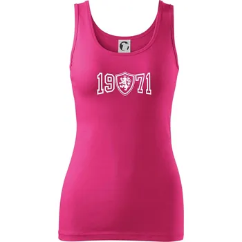 Dámské tričko Narozeninový motiv - znak - 1971 - Dámské tílko - S ( Purpurová )