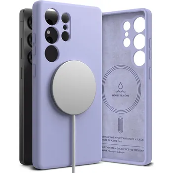 Pouzdro na mobilní telefon RINGKE SILICONE MAGNETIC MAGSAFE GALAXY S25 ULTRA LAVENDER