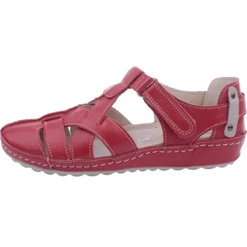Dámské sandále OBUV JANA ČR Dámské kožené sandály JANA 541 červené Velikost: 38