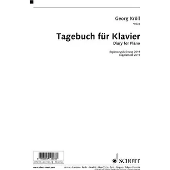 Georg Kröll: Diary for Piano - Supplement 2019 (noty na klavír)