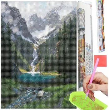 Diamantové malování Springos ART Horská krajina 40x30 cm