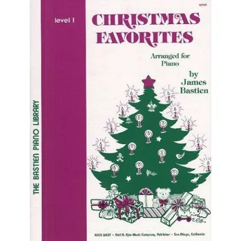 Bastien Piano Library: Christmas Favourites Level 1 (noty na klavír, zpěv, akordy na kytaru)