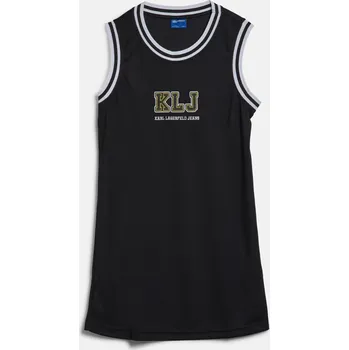 Dámské šaty ŠATY KARL LAGERFELD JEANS KLJ BASEBALL TANK DRESS BLACK