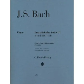 J.S. Bach: French Suite III in B Minor BWV 814 (noty na klavír)