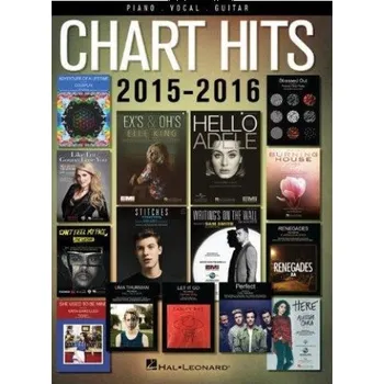 Chart Hits Of 2015-2016 (noty na klavír, zpěv, akordy na kytaru)