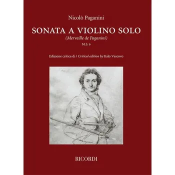 Niccolo Paganini: Sonata a violino solo (noty na housle)