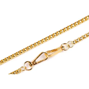 Řetízek Řetízek na kabelky a mobilní telefony s karabinou délka 120 cm, Balení 1 ks, Varianta 3 nikl černý