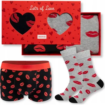 Boxerky SOXO boxerky + ponožky pánské v krabičce