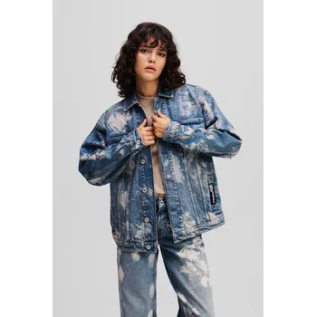 Dámská casual bunda BUNDA KARL LAGERFELD JEANS KLJ RELAXED LOGO DENIM JACKET BLEACHED DENIM