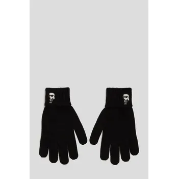 Rukavice RUKAVICE KARL LAGERFELD K/IKONIK 2.0 KNIT FF GLOVE BLACK