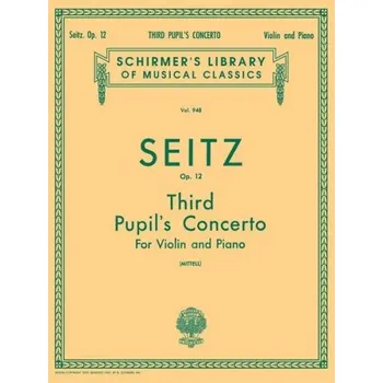 Friedrich Seitz: Pupil's Concerto No. 3 in G Minor, Op. 12 (noty na housle, klavír)