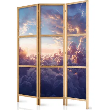 Paraván Japonský paraván - Slunce v úkrytu: Zlatá tvář nebe nad zakaleným mořem Velikost: 135x172 cm