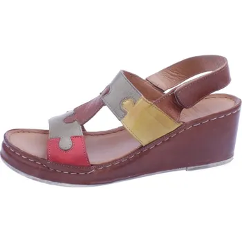 Dámské sandále KARYOKA Boty Iber 489 barevné dámské letní kožené sandály Velikost: 39